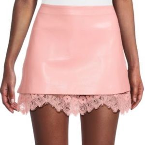 ALICE + OLIVIA Rubi Faux Leather Mini Skirt